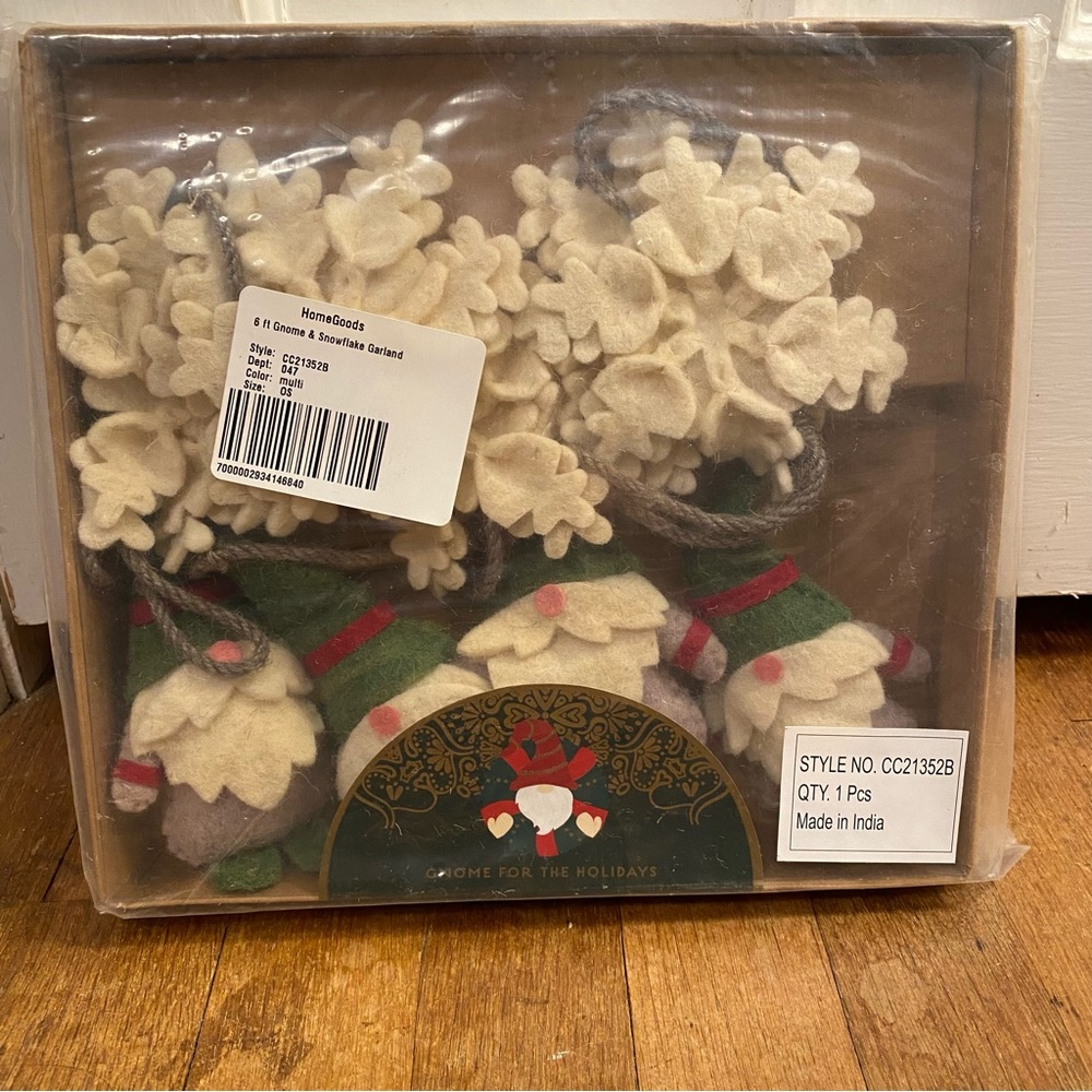 Gnome for the holidays felt garland